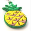 GT//Rotors Pineapple Rubber Keychain Soft Pine Apple PVC Double Sided Car Keys Fob Accessory view 2