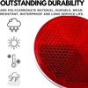 Qty 4 (2 Red/2 Amber) - 2" Inch Round Reflector Bike,Trailer, Truck, Boat, Mailbox, Construction, Signage, Warning with Super Strong Adhesive DOT/SAE Approved view 2