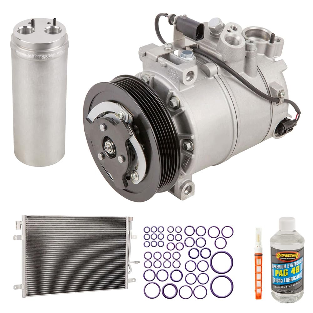 For Audi A4 Quattro 2008 A/C Kit w/AC Compressor Condenser Drier - BuyAutoParts 60-89925CK New
