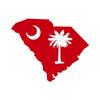 Applicable Pun South Carolina State Flag Map Shape - Vinyl Decal for Outdoor Use on Cars, ATV, Boats, Windows and More - Red 3 inch view 1