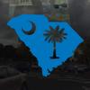 Applicable Pun South Carolina State Flag Map Shape - Vinyl Decal for Outdoor Use on Cars, ATV, Boats, Windows and More - Sky Blue 11 inch view 2