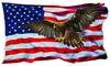 American Flag Golden Eagle V2 Decal (24" x 14") view 1