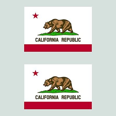 Magnet Two Pack Flag of California Magnetic Vinyl Bear Flag Republic Californian Car Magnet Bumper Sticker