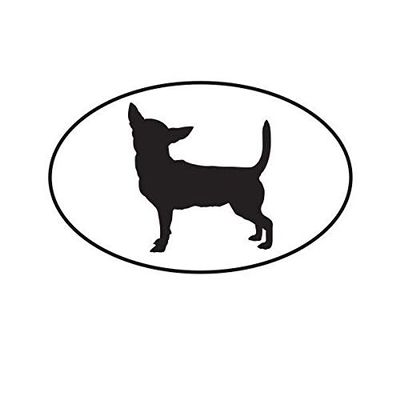 ION Graphics Magnet Chihuahua Euro Oval Magnetic Vinyl Dog Canine pet 5" Car Magnet Bumper Sticker