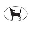 ION Graphics Magnet Chihuahua Euro Oval Magnetic Vinyl Dog Canine pet 5" Car Magnet Bumper Sticker view 1