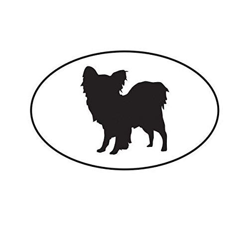 ION Graphics Magnet Papillon Euro Oval Magnetic Vinyl Dog Canine pet 5" Car Magnet Bumper Sticker