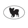 ION Graphics Magnet Papillon Euro Oval Magnetic Vinyl Dog Canine pet 5" Car Magnet Bumper Sticker view 1