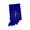 Magnet Indiana State Shaped Flag Magnetic Vinyl in Car Magnet Bumper Sticker view 1