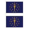 KW Vinyl Magnet Two Pack Indiana Flag Magnetic Hoosier State Car Magnet Bumper Sticker view 1