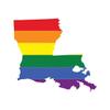 Magnet Louisiana State Shaped Gay Pride Rainbow Flag Magnetic Vinyl LGBT LA Car Magnet Bumper Sticker view 1