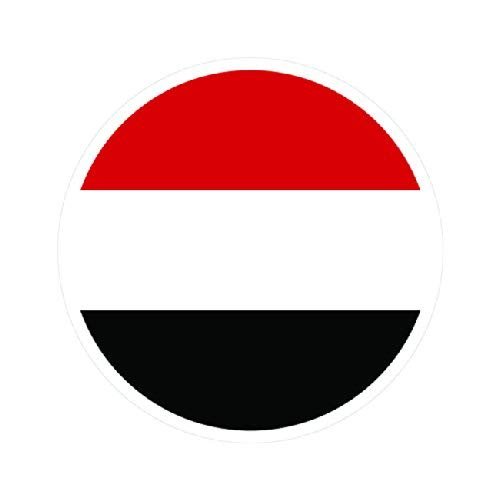 Magnet Round Yemeni Flag Magnetic Vinyl Car Magnet Bumper Sticker