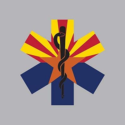 Magnet Arizona State Shaped EMT Flag Magnetic Vinyl EMS Paramedic AZ Car Magnet Bumper Sticker