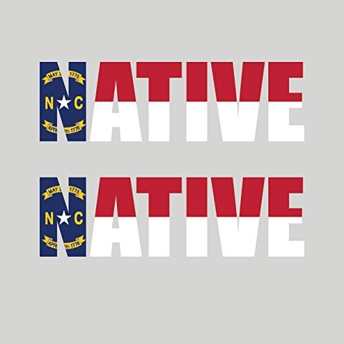 Magnet Two Pack North Carolina Native Magnetic Vinyl NC Pride Car Magnet Bumper Sticker