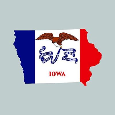 Magnet Iowa State Shaped Flag Magnetic Vinyl IA Car Magnet Bumper Sticker