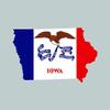 Magnet Iowa State Shaped Flag Magnetic Vinyl IA Car Magnet Bumper Sticker view 1