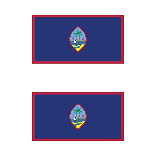 KW Vinyl Magnet Two Pack Guam Flag Magnetic State United States Territory of Car Magnet Bumper Sticker