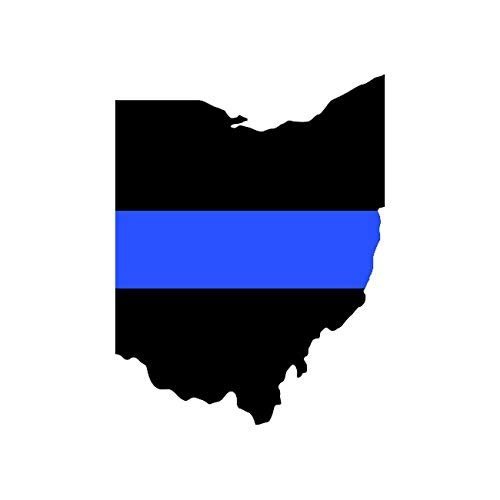 Magnet Ohio State Shaped Thin Blue Line Magnetic Vinyl OH V2 Car Magnet Bumper Sticker