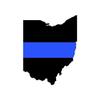Magnet Ohio State Shaped Thin Blue Line Magnetic Vinyl OH V2 Car Magnet Bumper Sticker view 1