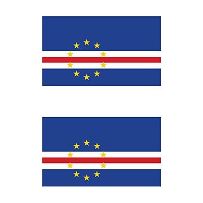 KW Vinyl Magnet Two Pack Cape Verdean Flag Magnetic Cape Verde CPV CV Car Magnet Bumper Sticker