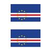 KW Vinyl Magnet Two Pack Cape Verdean Flag Magnetic Cape Verde CPV CV Car Magnet Bumper Sticker view 1