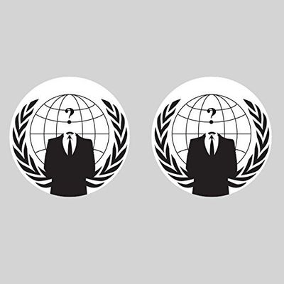 Magnet Two Pack Anonymous Occupy America Magnetic Vinyl Car Magnet Bumper Sticker