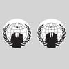 Magnet Two Pack Anonymous Occupy America Magnetic Vinyl Car Magnet Bumper Sticker view 1
