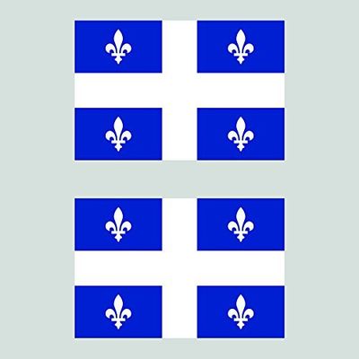 KW Vinyl Magnet Two Pack Quebec Flag Magnetic Canada qc Province Car Magnet Bumper Sticker