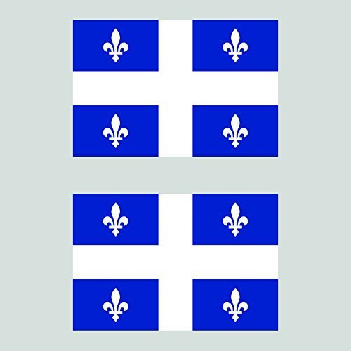 KW Vinyl Magnet Two Pack Quebec Flag Magnetic Canada qc Province Car Magnet Bumper Sticker