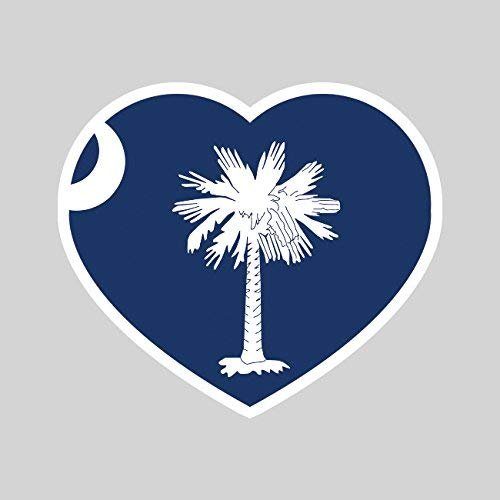 Magnet South Carolina Heart Magnetic Vinyl SC Love Hearts Pride Native Car Magnet Bumper Sticker