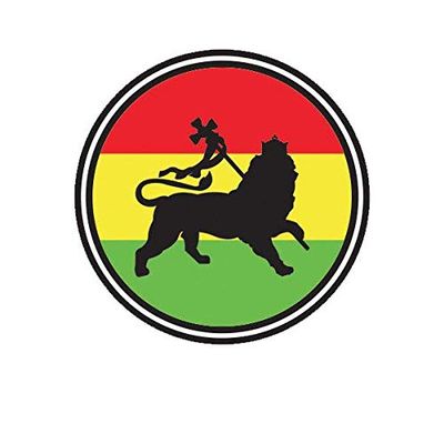 ION Graphics Magnet Rasta Lion of Judah with Border Magnetic Vinyl Tribe of Jewish Reggae 5" Car Magnet Bumper Sticker