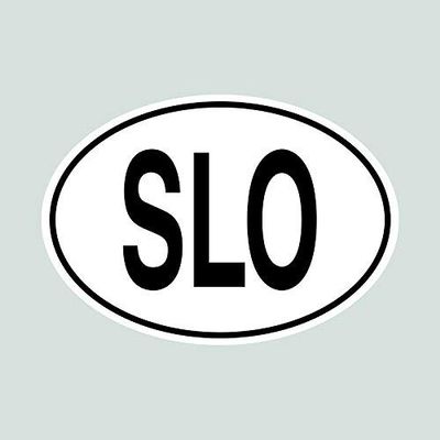 Magnet SLO Slovenia Country Code Oval Magnetic Vinyl Car Magnet Bumper Sticker