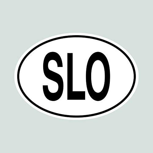 Magnet SLO Slovenia Country Code Oval Magnetic Vinyl Car Magnet Bumper Sticker