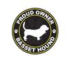 ION Graphics Magnet Proud Owner Basset Hound Magnetic Vinyl Dog Canine pet 5" Car Magnet Bumper Sticker view 1