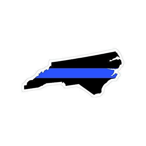 Magnet North Carolina State Shaped Thin Blue Line Magnetic Vinyl NC Car Magnet Bumper Sticker