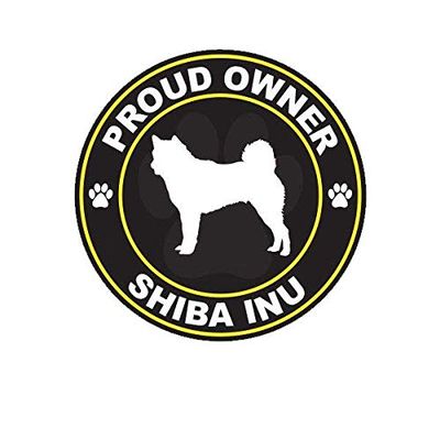 ION Graphics Magnet Proud Owner Shiba Inu Magnetic Vinyl Dog Canine pet 5" Car Magnet Bumper Sticker