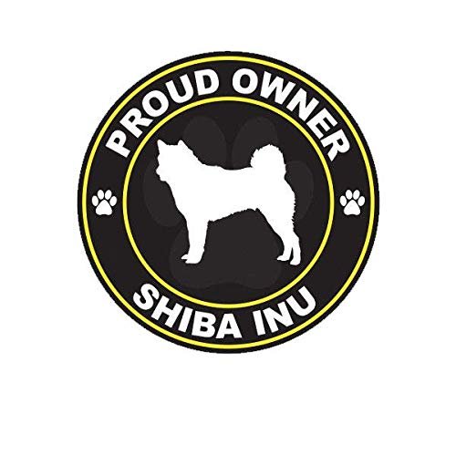 ION Graphics Magnet Proud Owner Shiba Inu Magnetic Vinyl Dog Canine pet 5" Car Magnet Bumper Sticker