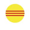 ION Graphics Magnet Round South Vietnamese Flag Magnetic Vinyl Vietnam Southern 5" Car Magnet Bumper Sticker view 1