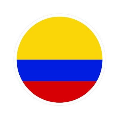 Magnet Round Colombian Flag Magnetic Vinyl Car Magnet Bumper Sticker
