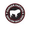 ION Graphics Magnet Danger Farting English Bulldog Magnetic Vinyl Dog Canine pet 5" Car Magnet Bumper Sticker view 1