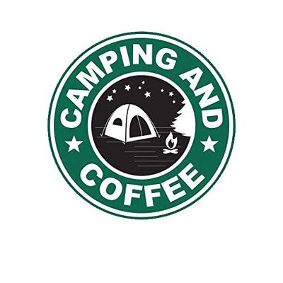 ION Graphics Magnet Camping and Coffee Magnetic Vinyl Camp Camper Hike Hiker 5" Car Magnet Bumper Sticker