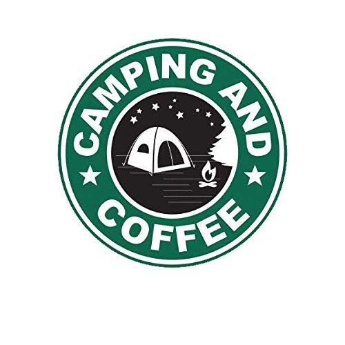 ION Graphics Magnet Camping and Coffee Magnetic Vinyl Camp Camper Hike Hiker 5" Car Magnet Bumper Sticker