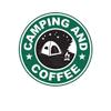 ION Graphics Magnet Camping and Coffee Magnetic Vinyl Camp Camper Hike Hiker 5" Car Magnet Bumper Sticker view 1