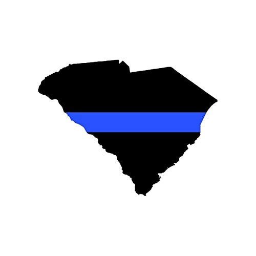 Magnet South Carolina State Shaped Thin Blue Line Magnetic Vinyl SC V2 Car Magnet Bumper Sticker