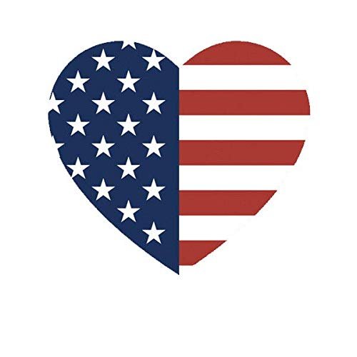 ION Graphics Magnet Heart Shaped USA Flag American United States of America Magnetic Vinyl Stars Stripes 5" Car Magnet Bumper Sticker