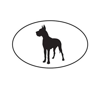 ION Graphics Magnet Great Dane Euro Oval Magnetic Vinyl Dog Canine pet 5" Car Magnet Bumper Sticker