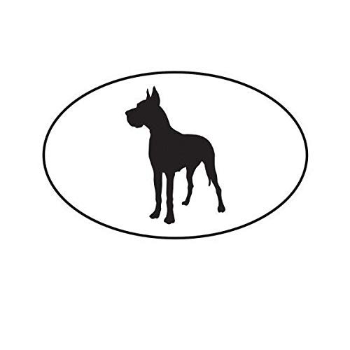 ION Graphics Magnet Great Dane Euro Oval Magnetic Vinyl Dog Canine pet 5" Car Magnet Bumper Sticker