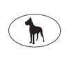 ION Graphics Magnet Great Dane Euro Oval Magnetic Vinyl Dog Canine pet 5" Car Magnet Bumper Sticker view 1