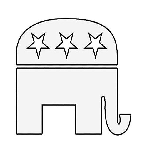 ION Graphics Magnet Republican Logo Magnetic Vinyl Die Cut Decal Elephant GOP 5" Car Magnet Bumper Sticker