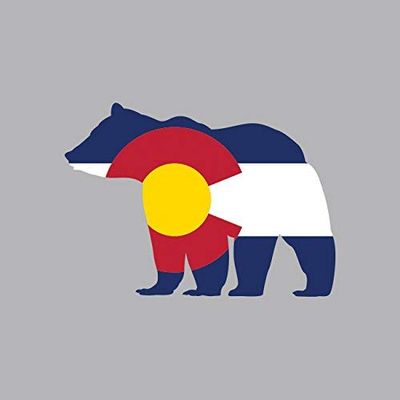 Magnet Colorado State Shaped Bear Flag Magnetic Vinyl Outdoors Wilderness CO Car Magnet Bumper Sticker