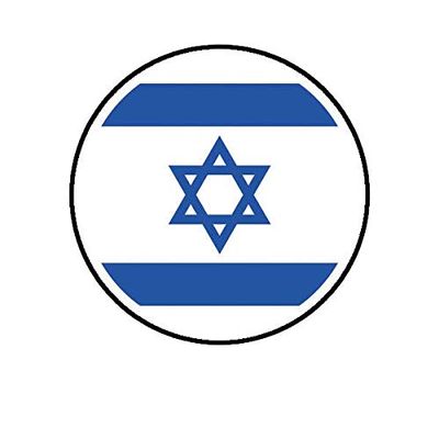 ION Graphics Magnet Round Israeli Flag Magnetic Vinyl Israel Jew Jewish Circle 5" Car Magnet Bumper Sticker